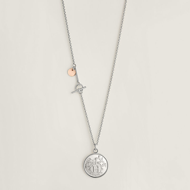Hermès Ex-Libris long necklace, medium model | Hermès Australia